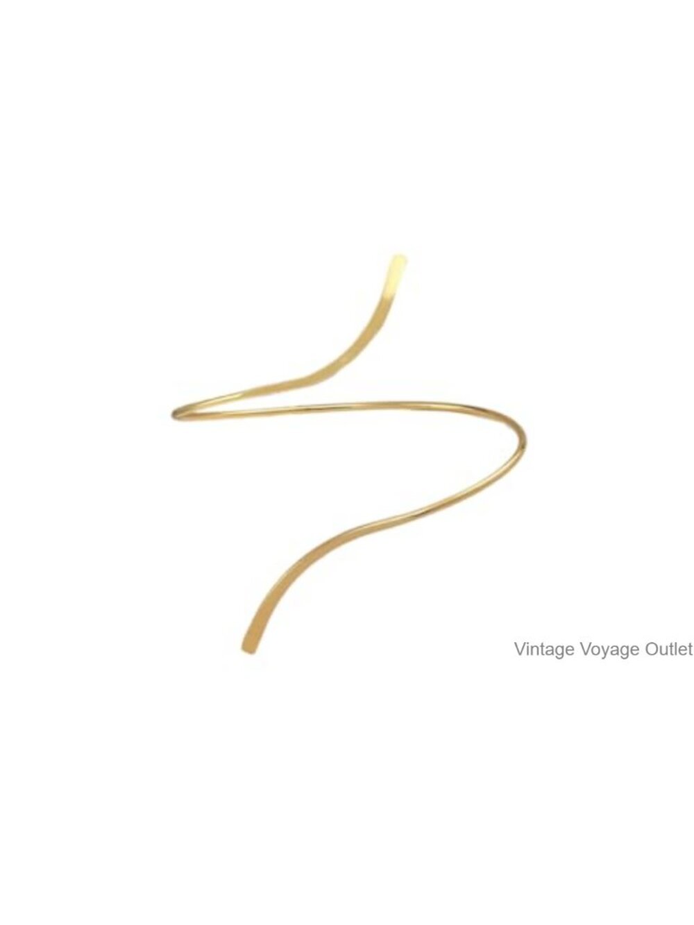 Gold Plated Boho Coil Cuff Anklet Adjustable Open Design Women Jewelry